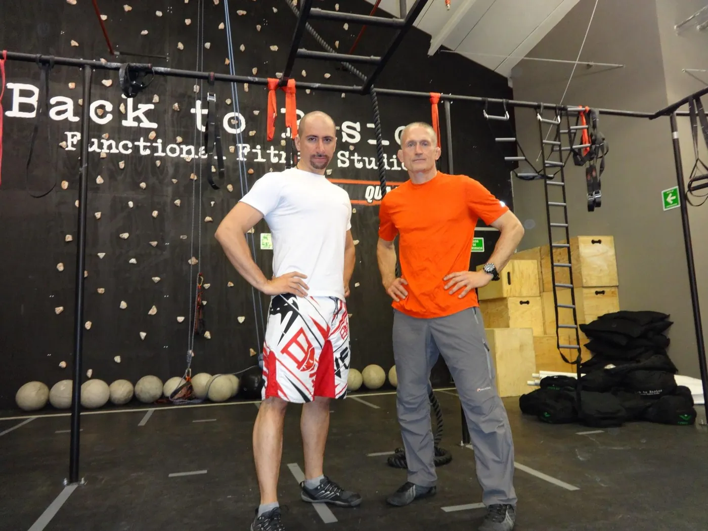 Jaime Tacher con Steve Maxwell en el gimnasio Back to Basics
